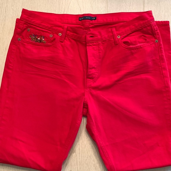 Ralph Lauren Red Midrise Button down Jean size 32 - Picture 2 of 9